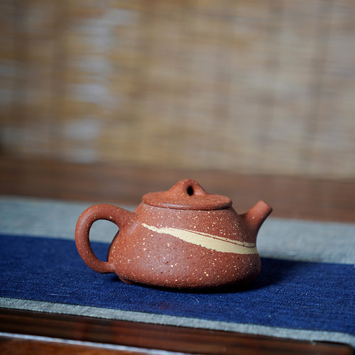 荣昌陶安陶全手工石瓢壶粗陶茶壶四大名陶功夫茶具纯手工非紫砂壶 - 图0
