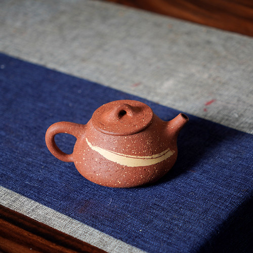 荣昌陶安陶全手工石瓢壶粗陶茶壶四大名陶功夫茶具纯手工非紫砂壶 - 图1