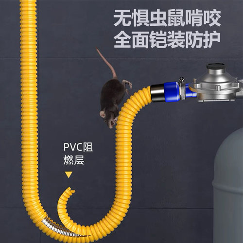 天然气燃气管金属软管液化气管煤气管灶具管热水器连接管家用 - 图2