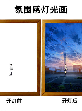 抖音同款灯光画万家灯火风景定制小夜灯床头光影艺术灯光画相框