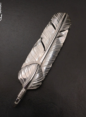 高桥吾郎纯银日韩风羽毛吊坠