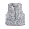 New Chinese style national style high-end buckle embossed jacquard silk satin vest for outer wear, slimming and flesh-covering women's vest top
