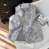 New Chinese style national style high-end buckle embossed jacquard silk satin vest for outer wear, slimming and flesh-covering women's vest top