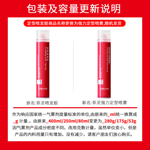 菲灵发胶强力定型喷雾自然蓬松持久清香头发造型干胶发泥蜡男女士 - 图2