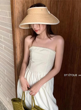 日本helen拉菲草防晒遮阳渔夫帽