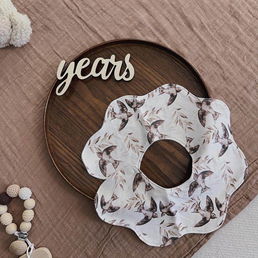 韩国同款儿童围嘴婴儿口水巾A类纯棉双面360圆形超柔围兜可旋转,淘宝优惠券,粉丝福利购,淘宝优惠卷