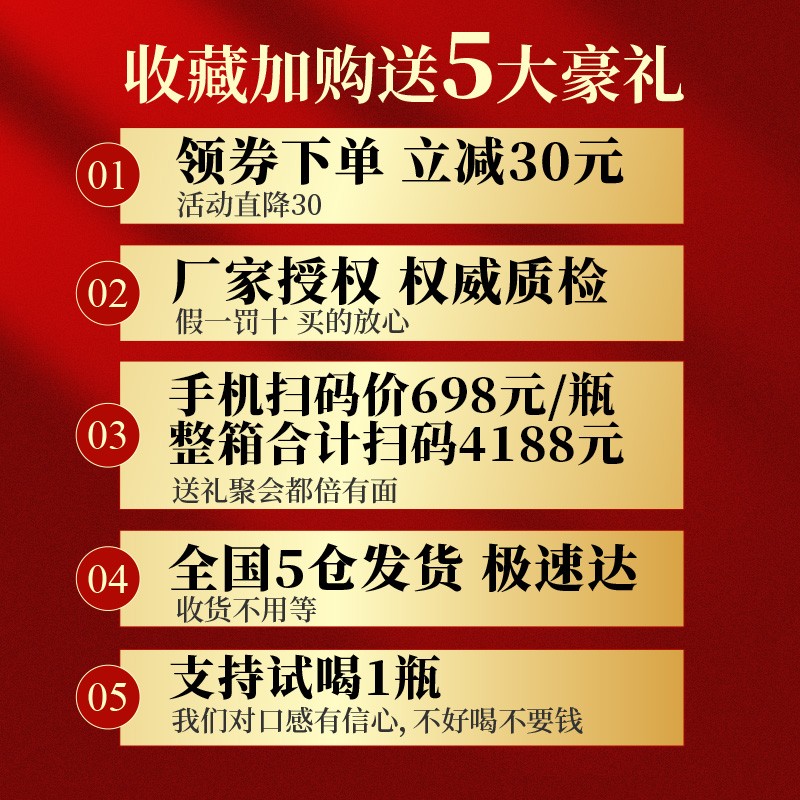 泸州醇天瑞祥红42度浓香型白酒整箱500ml*6瓶纯粮食酒礼盒装送礼