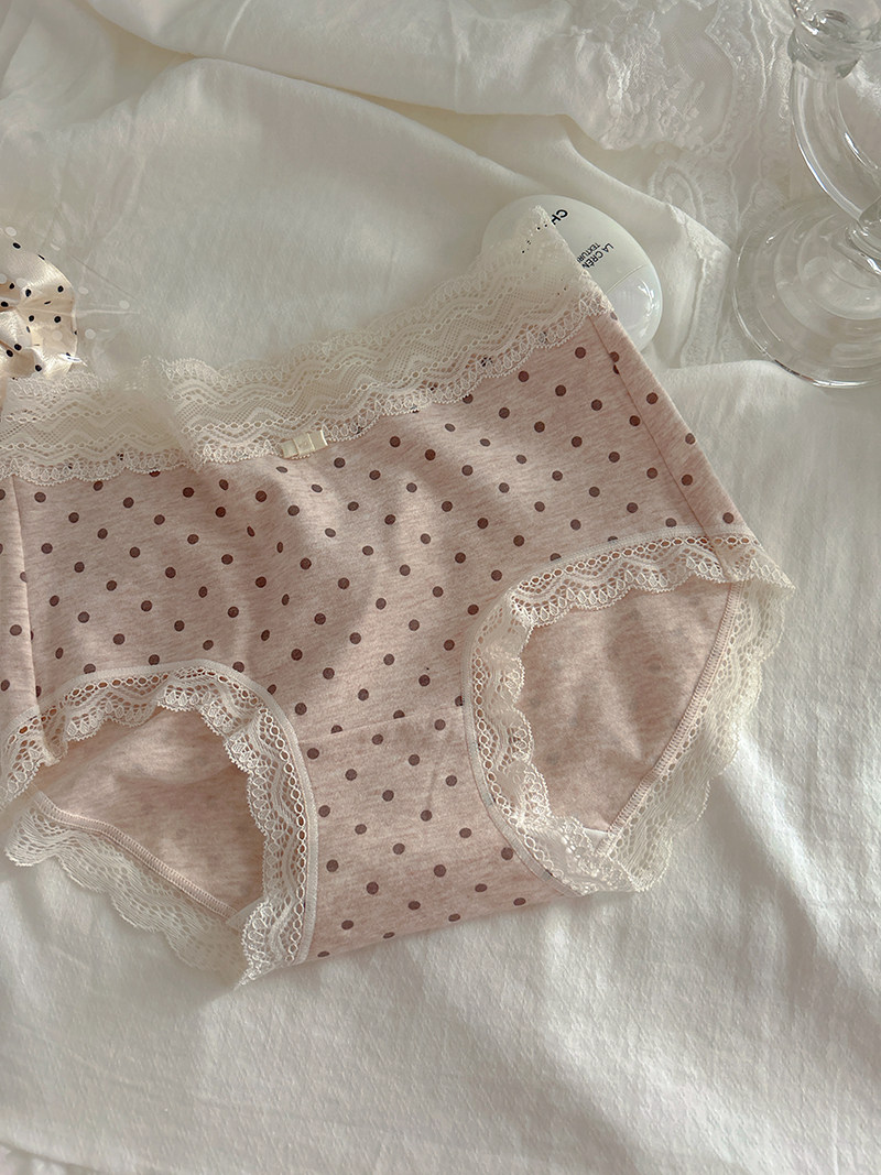 珍珠燕麦奶~温柔奶茶色A类棉抑菌纯棉裆少女生性感蕾丝边内裤三角,淘宝优惠券,粉丝福利购,淘宝优惠卷