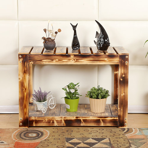 实木鱼缸架子鱼缸底座底柜松木鱼缸桌简易家用防水水族箱底柜定做 - 图1