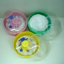 Baby swarm powder box soft fluff powder bashing baby swarm and protective powder bashing plastic handle