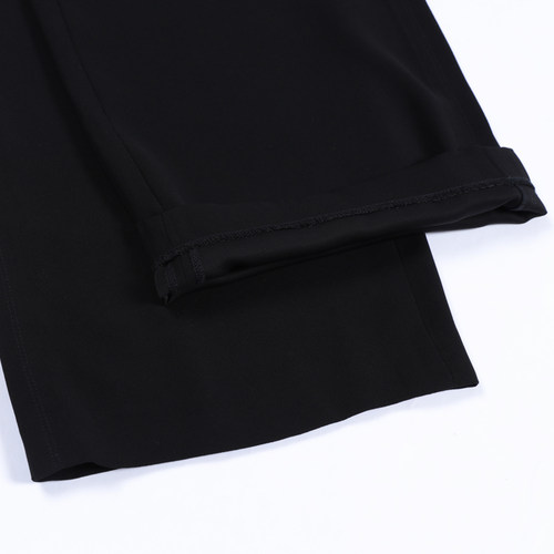 美尔雅女装松紧腰休闲裤 薄款宽松直筒舒适雪纺九分裤116-1 - 图2