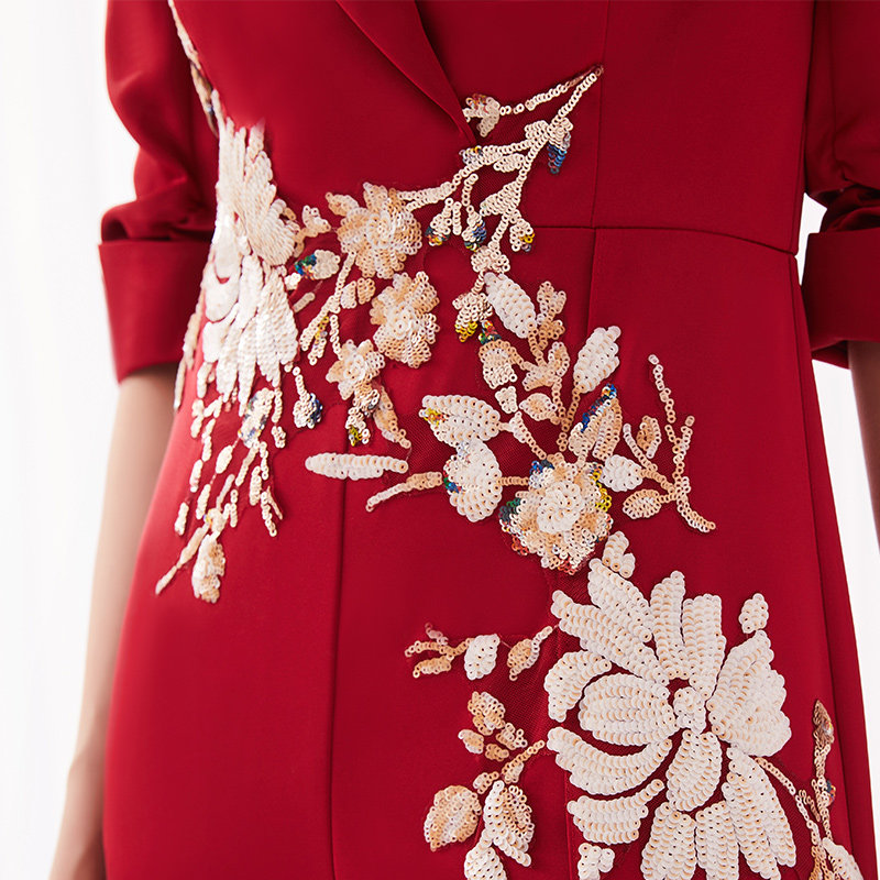 创意狐红色连体裤女婚宴高级职业装女裤子高腰阔腿裤长裤正装裤子,淘宝优惠券,粉丝福利购,淘宝优惠卷