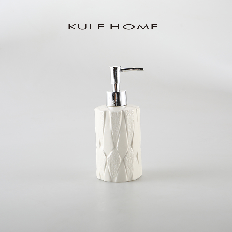 KULE HOME 陶瓷按压式洗手乳液瓶沐浴露洗发水洗洁精护手霜分装瓶 - 图3