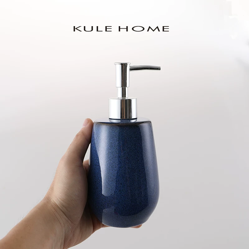 Керамическая бутылка для лосьона Kule Home, пресс-бандаж для ванны, креативная, простая детергенция, разделённая бутылка унитаз