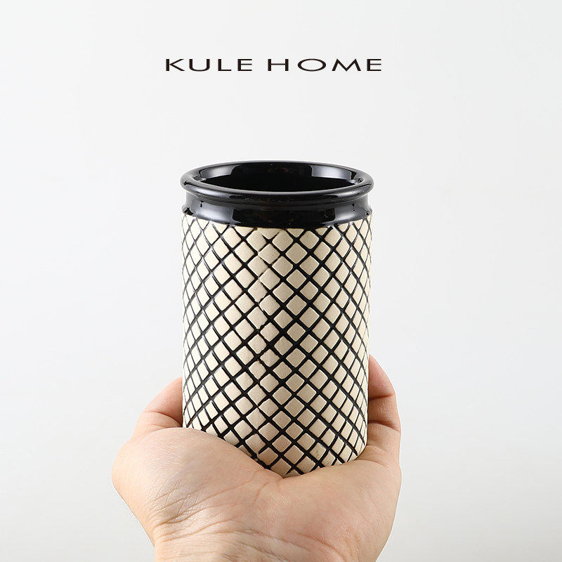 KULE HOME 陶瓷杯北欧家用漱口杯创意牙刷杯酒店卫生间牙缸洗漱杯,淘宝优惠券,粉丝福利购,淘宝优惠卷