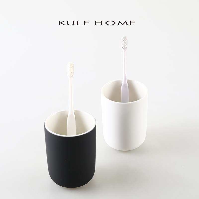 KULE HOME 轻奢陶瓷创意情侣漱口杯刷牙洗漱杯家用杯子网红牙缸杯 - 图1