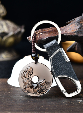 象运泰顺吊坠黑曜石属猴人2026年吉祥物男女生肖猴挂件