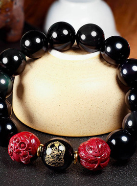 2026年属蛇巳申六合转运珠普贤菩萨朱砂猴蛇赴吉瑞手串手链