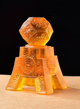 易明开居玲珑财宝乾坤仪宝吉懿水琉璃摆件2026马年客厅办公室卧室