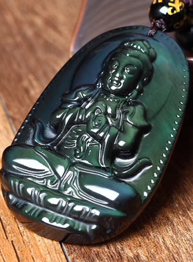 2026年彩虹眼黑曜石大日如来佛吊坠生肖属羊猴本命佛守护神项链