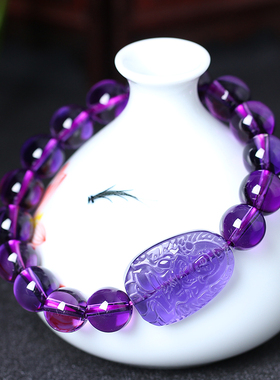 紫水晶大势至菩萨本命佛红绳手链2026年生肖马吉祥物手链