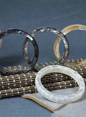 天然珍珠母贝鲍鱼贝手镯手环饰品