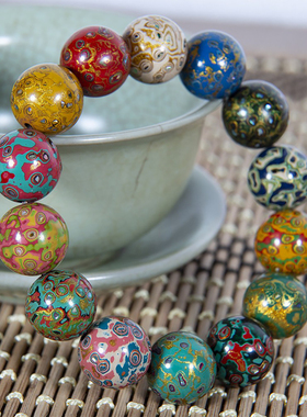 大漆珠手串中国风螺钿轻奢