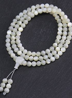 珍珠母贝螺钿鱼骨文玩朝珠手串