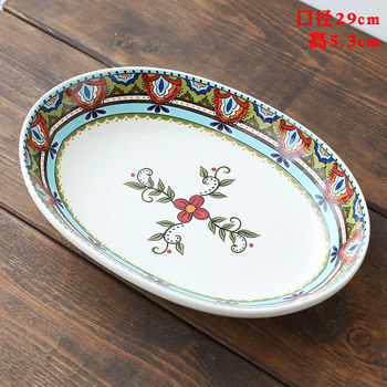 Plate clearance special deal ceramic dish ຄົວເຮືອນ ຈານປາ ຈານສີ່ຫຼ່ຽມ ຈານຕາເວັນຕົກ steak plate saucer ລົດຊາດຮົ່ວໄຫຼ