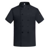 Ледяной шелк тонкий шеф-повар для мужчин с короткими рукавами летние женское питание