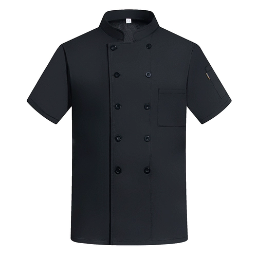 Ледяной шелк тонкий шеф-повар для мужчин с короткими рукавами летние женское питание