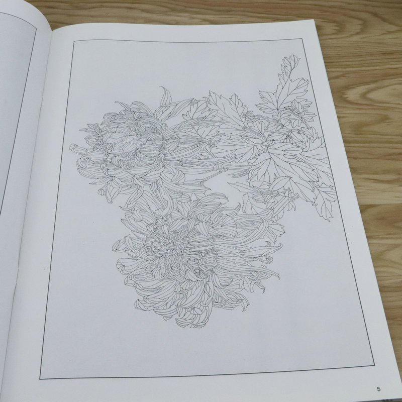 【微瑕非全新选5本减11.5】菊花白描画稿美术教学示范作品菊花构图100例国画教程初学者入门百菊谱花卉写生范本技法精解书籍 - 图1