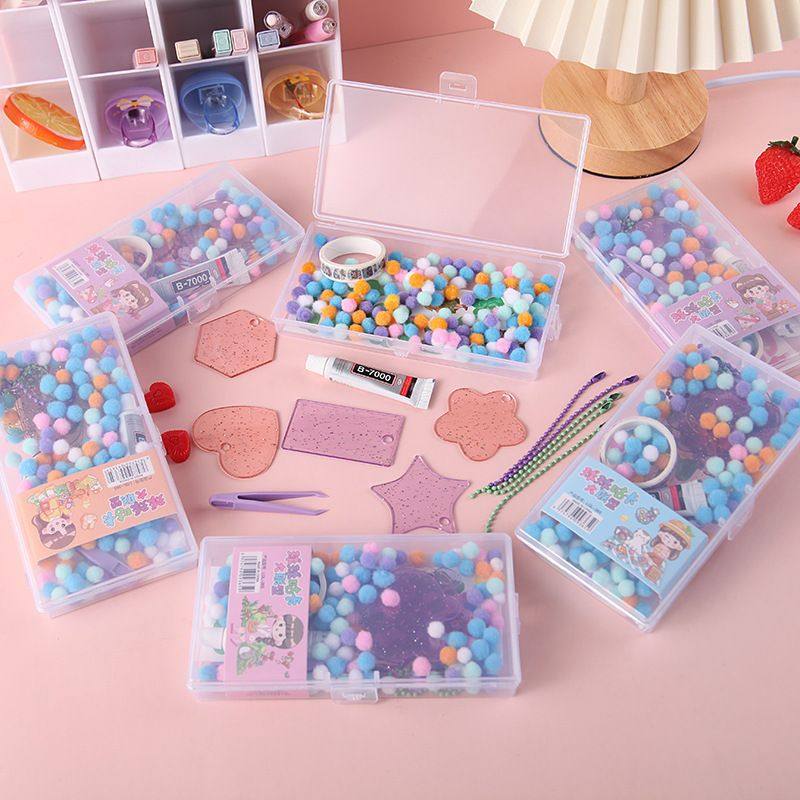 儿童创意毛球咕卡贴纸带胶咕卡盘套装手账礼盒装可爱小礼品,淘宝优惠券,粉丝福利购,淘宝优惠卷