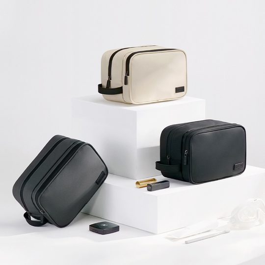 Neceser portátil con separación en seco y húmedo para viajes de negocios