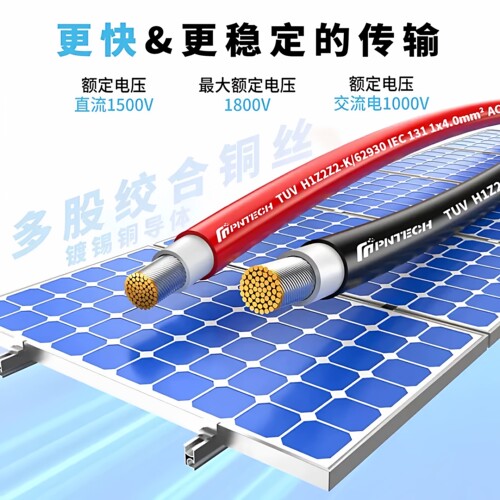 光伏电缆直流电线H1组件逆变器品恩泰克MC4太阳能光伏连接器TUV - 图2