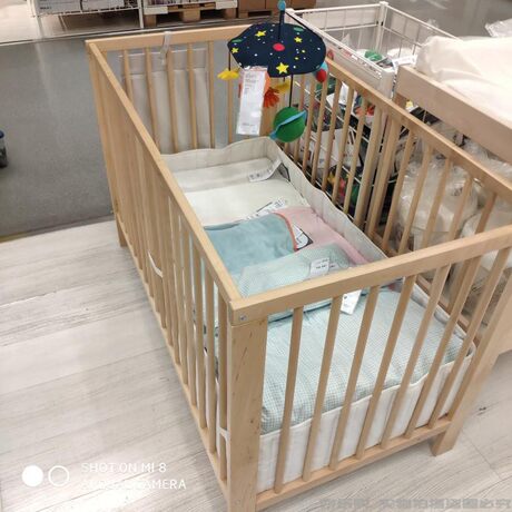 ikea wooden crib