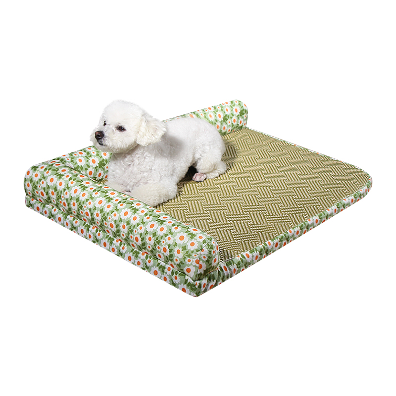 狗窝夏天凉席垫猫咪垫子夏季冰凉窝四季通用睡垫狗垫子睡觉用床垫 - 图0