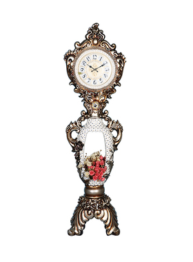 树脂欧式风落地会所商场时钟摆件