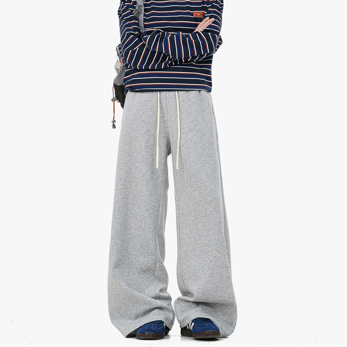 MANYSTON美式潮牌320g重磅磨毛阔腿卫裤男款春秋季情侣抽绳休闲裤,淘宝优惠券,粉丝福利购,淘宝优惠卷