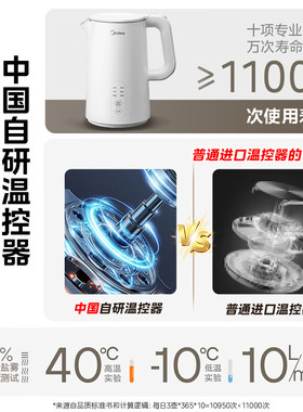 美的1.5L恒温316L不锈钢电烧水壶