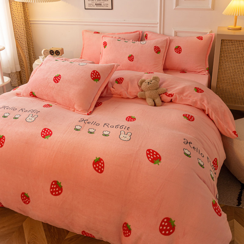 公主风珊瑚绒单件牛奶绒加绒被套少女心冬季双面绒保暖被罩法兰绒,淘宝优惠券,粉丝福利购,淘宝优惠卷