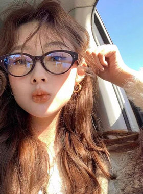 韩系个性猫眼墨镜女潮优雅高级感
