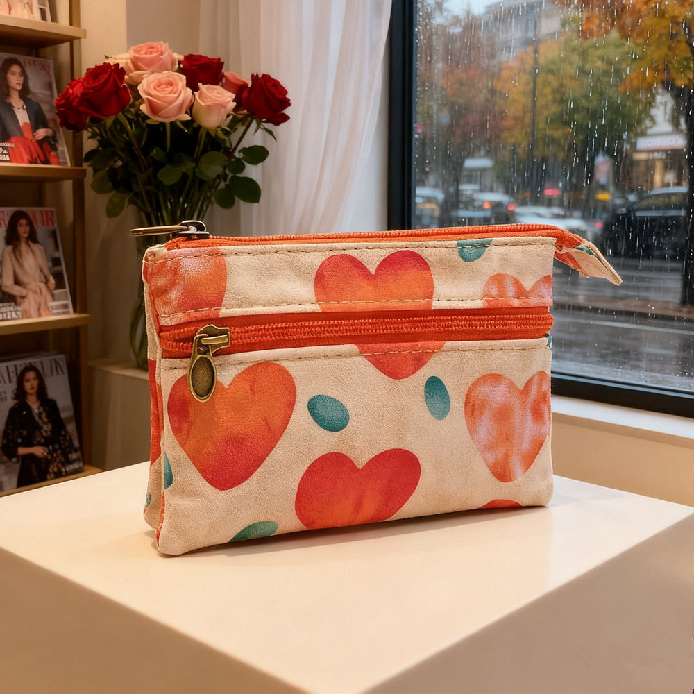 清新田园风油画风双拉4层棉布零钱包女生硬币袋银子袋证件包卡包,淘宝优惠券,粉丝福利购,淘宝优惠卷