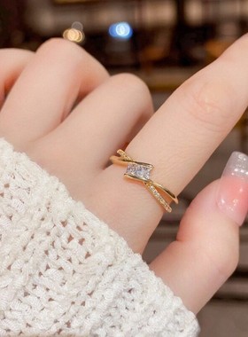 SweetGirl不掉色方形钻石戒指