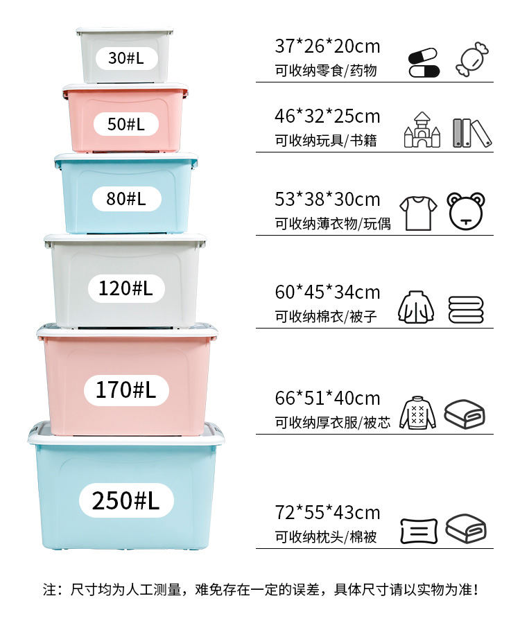 加厚家用收纳箱塑料特大号搬家衣服整理储物箱子宿舍带轮盒子清仓 - 图0