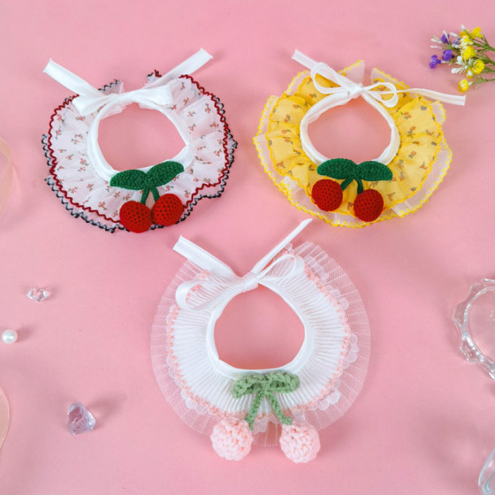 Cute cat collar collar bib bib pet dog bib kitten ragdoll cat small decorations dress up accessories