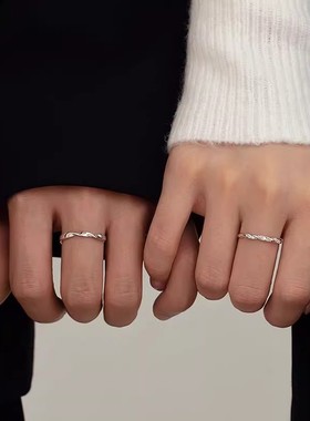 999足银新款莫比乌斯情侣对戒