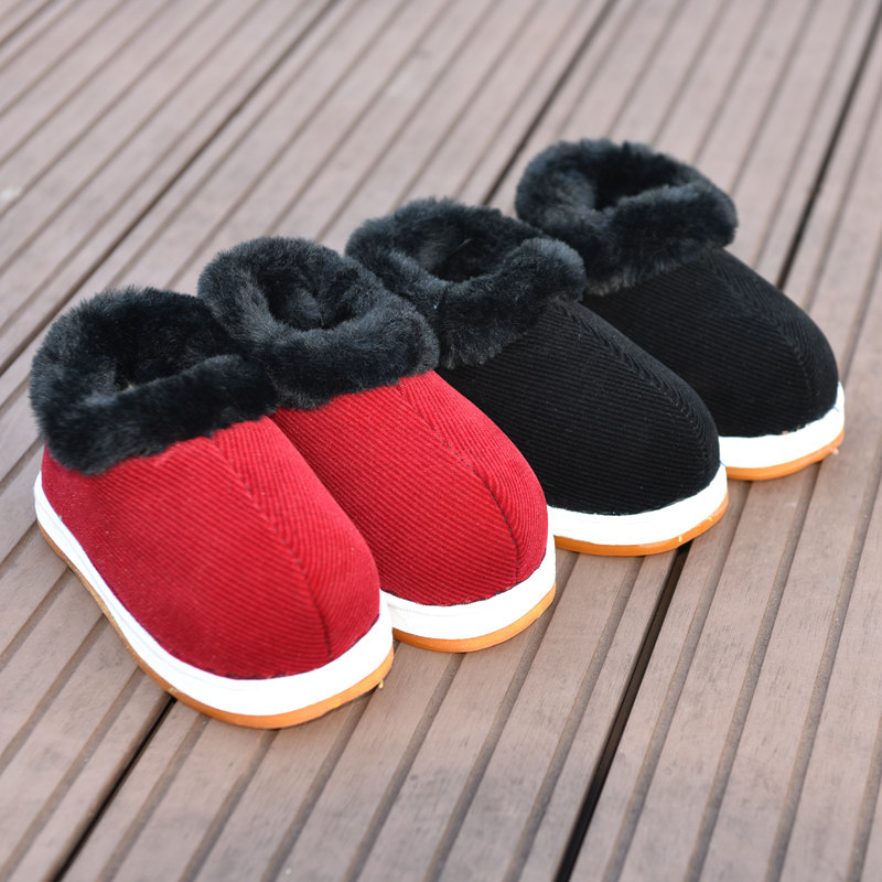 儿童加绒加厚冬季手工棉鞋女 3-5-7岁男孩子千层防滑软底室内保暖,淘宝优惠券,粉丝福利购,淘宝优惠卷