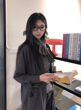 SLN复古风针织围巾女秋冬保暖舒适毛线小围脖时尚搭配秋冬季羊毛