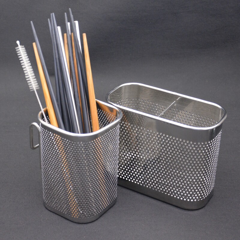 Stainless steel chopstick tube chopstick basket wall-mounted kitchen chopstick storage rack household chopstick cage drain rack